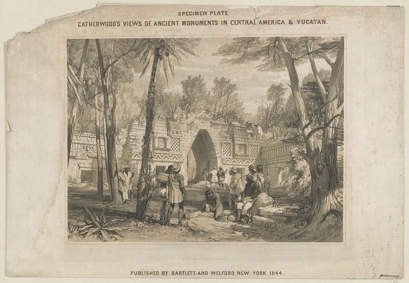 Catherwood's engraving of the Gateway at Labnah image. Click for full size.