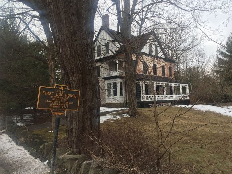 First Log House Marker. Click for full size. First Log House Marker image. Click for full size.