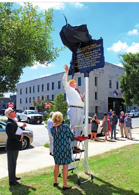The Wilson Times Marker unveiling image. Click for full size.