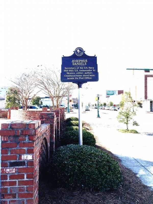 Josephus Daniels Marker. Click for full size. Josephus Daniels Marker image. Click for full size.