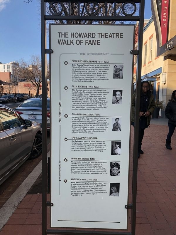 The Howard Theatre Walk of Fame Marker [South side] image. Click for full size.