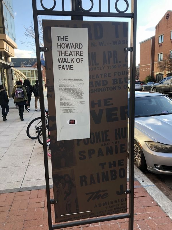 The Howard Theatre Walk of Fame Marker [North side] image. Click for full size.