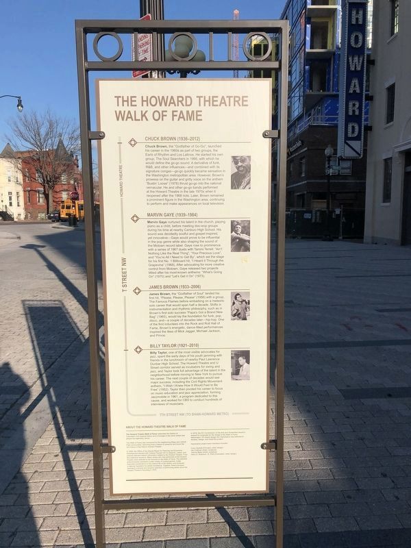 The Howard Theatre Walk of Fame Marker [West side] image. Click for full size.