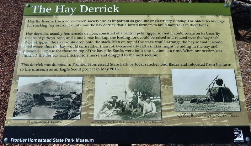 The Hay Derrick Marker image. Click for full size.