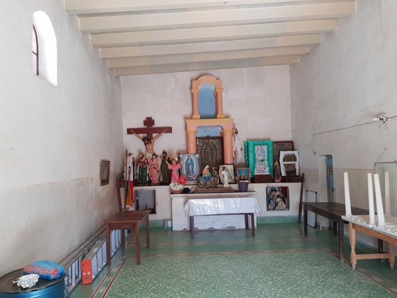 The interior of the older chapel at Senegal de las Palomas image. Click for full size.