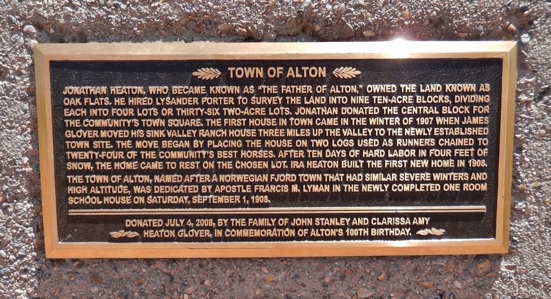 Town of Alton Marker image. Click for full size.