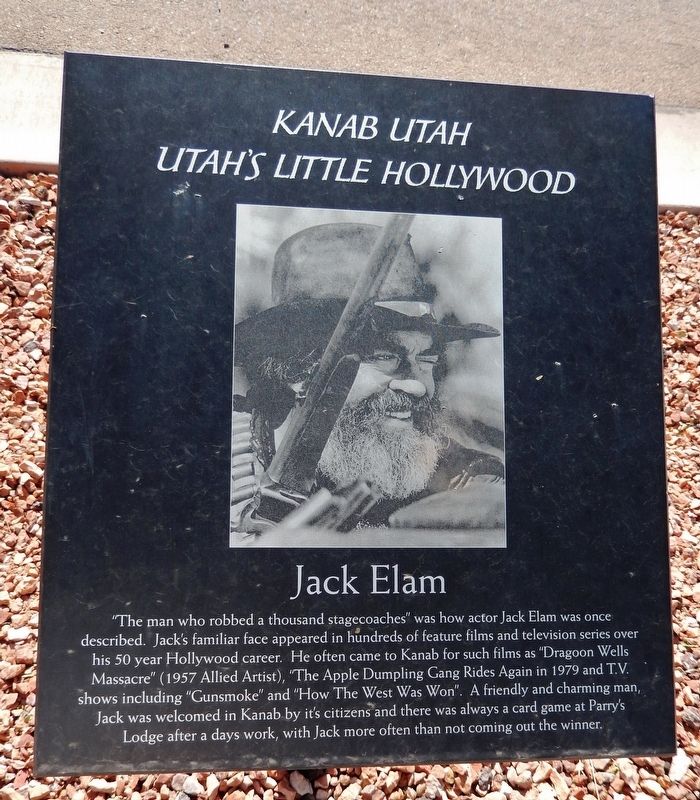 Jack Elam Marker. Click for full size. Jack Elam Marker image. Click for full size.
