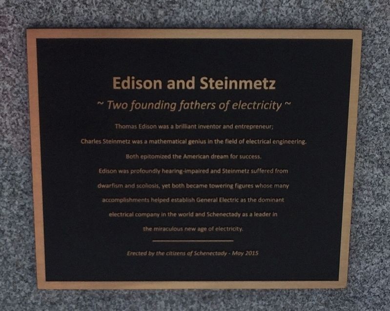 Edison and Steinmetz Marker image. Click for full size.