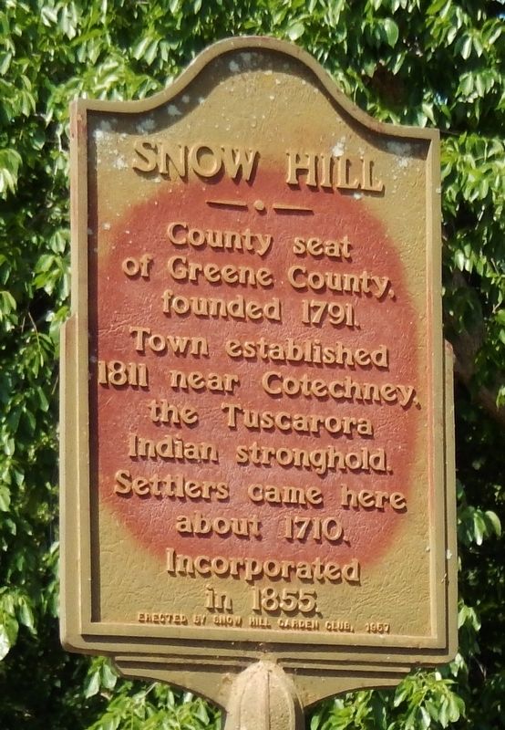 Snow Hill Marker image. Click for full size.