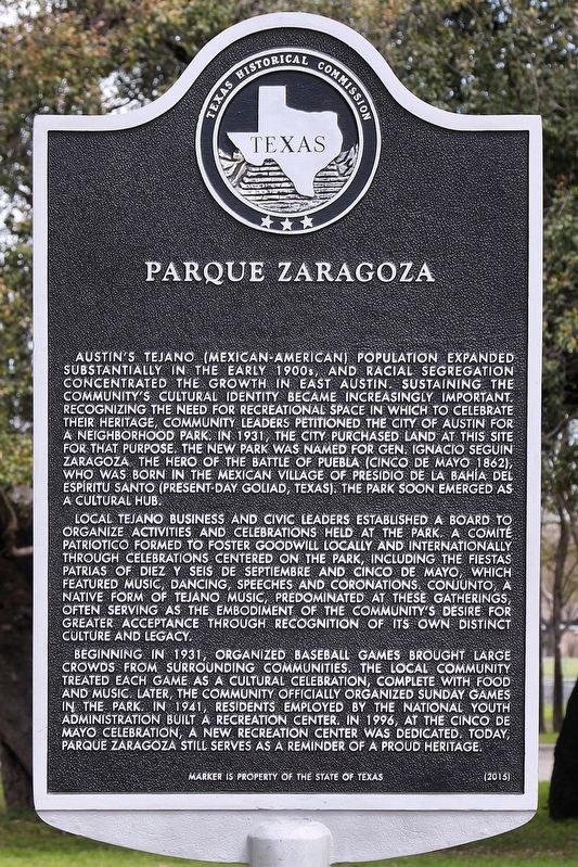 Parque Zaragoza Marker image. Click for full size.