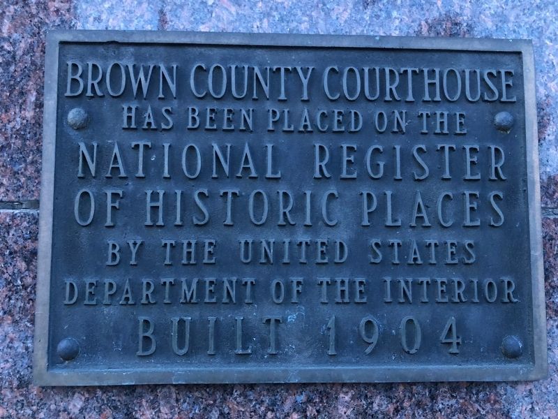 Brown County (South Dakota) Courthouse Marker image. Click for full size.