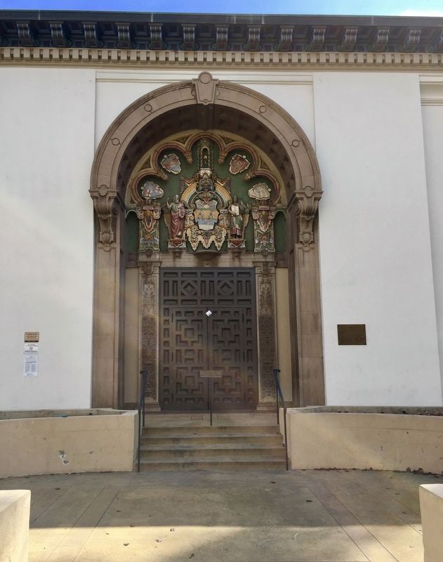 Tympanum and Marker - wide view image. Click for full size.