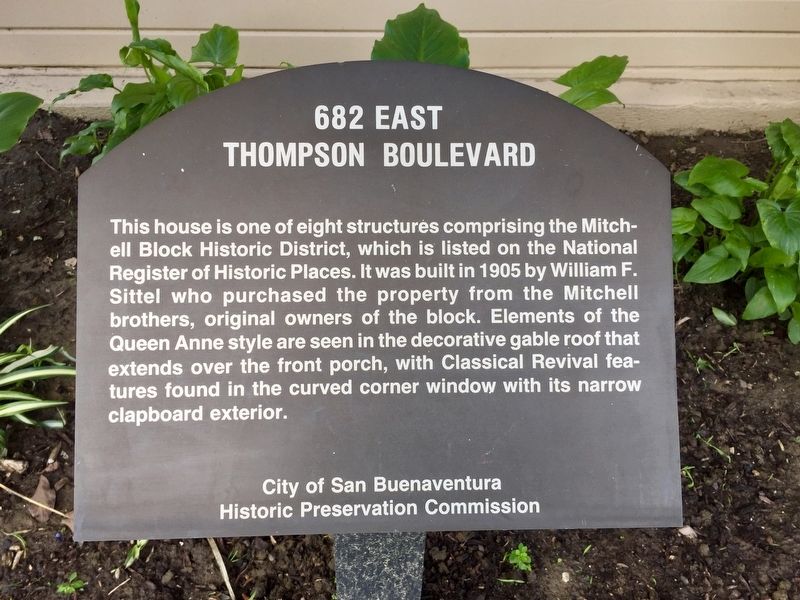 682 East Thompson Boulevard Marker image. Click for full size.