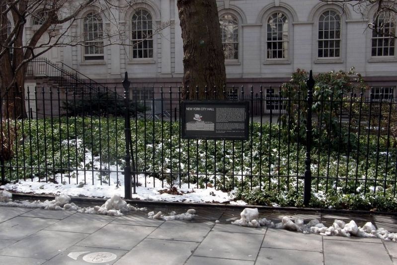 New York City Hall Marker image. Click for full size.