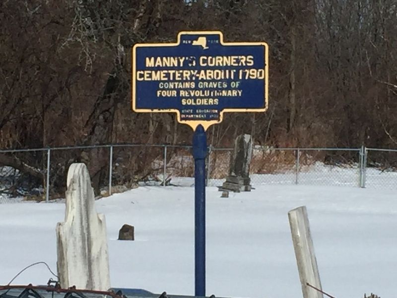 Manny�s Corners Cemetery Marker image. Click for full size.