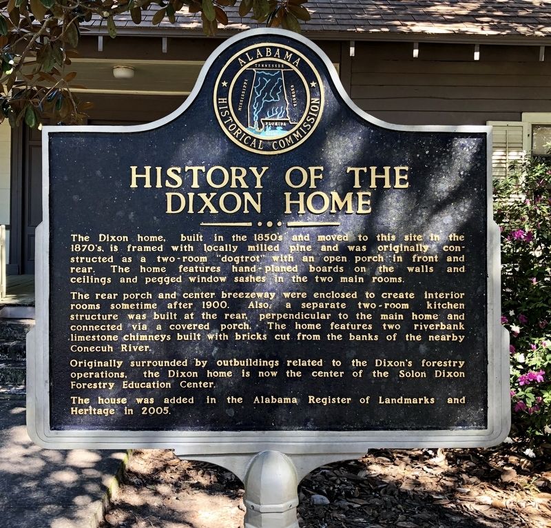 History of the Dixon Home Marker image. Click for full size.