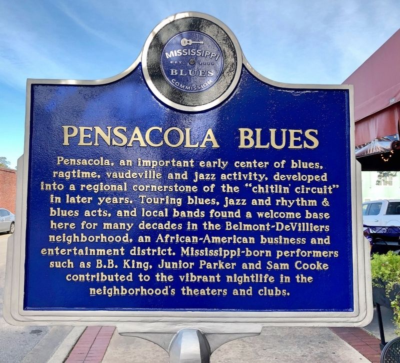 Pensacola Blues Marker (Front) image. Click for full size.