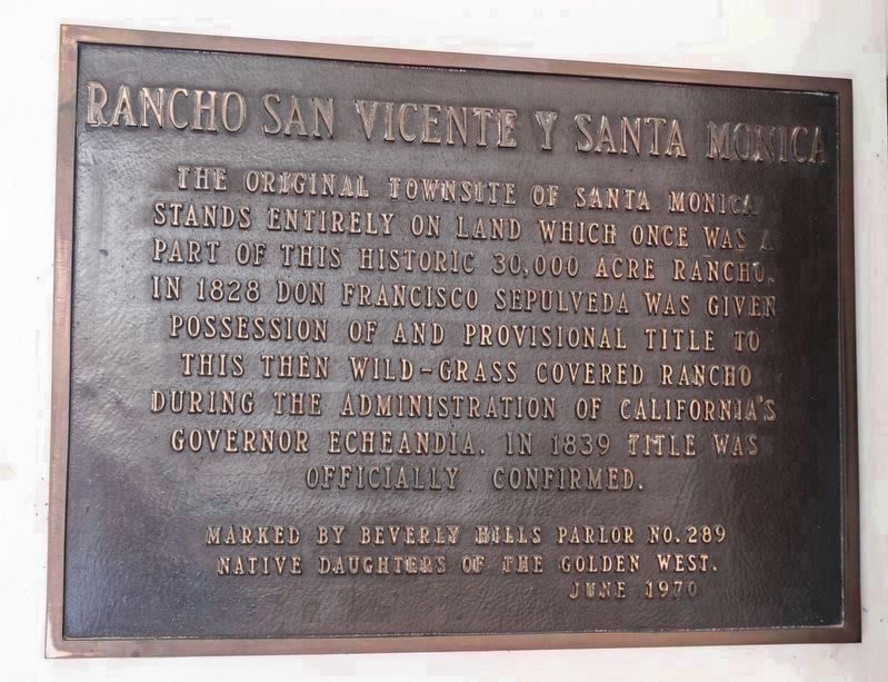 Rancho San Vicente y Santa Monica image. Click for full size.
