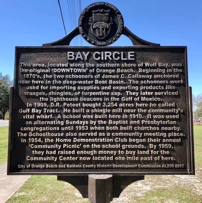 Bay Circle Marker (front) image. Click for full size.
