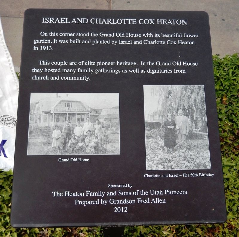Israel and Charlotte Cox Heaton Marker image. Click for full size.