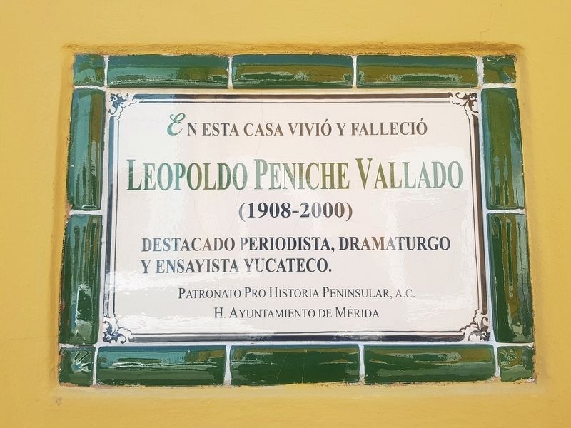 Leopoldo Peniche Vallado Marker image. Click for full size.