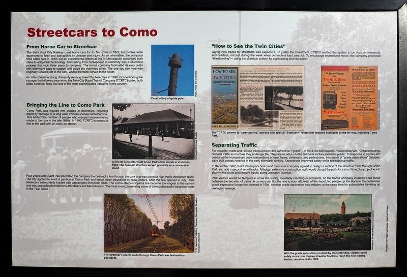 Streetcars to Como marker image. Click for full size.