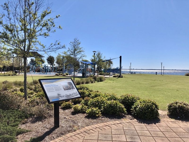 View from marker towards Pensacola Bay. image. Click for full size.