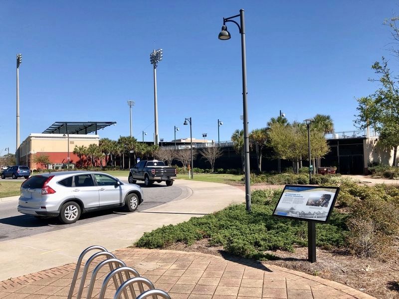 View from marker towards Blue Wahoos Stadium.. Click for full size. View from marker towards Blue Wahoos Stadium. image. Click for full size.