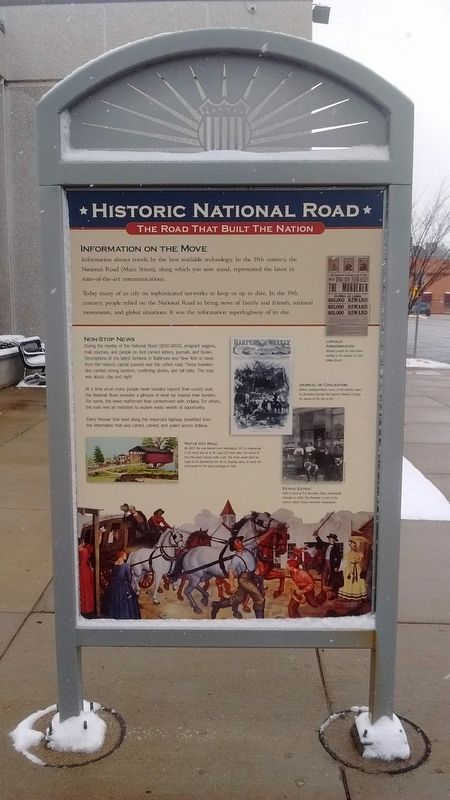 Historic National Road / Make History, Drive It Marker (Side 1) image. Click for full size.