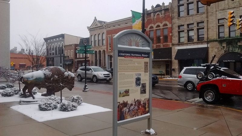 Historic National Road / Make History, Drive It Marker image. Click for full size.