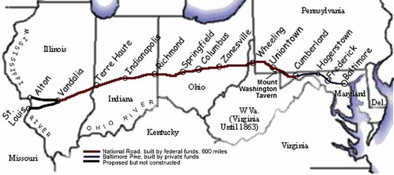 Historic National Road / Make History, Drive It Marker image. Click for full size.