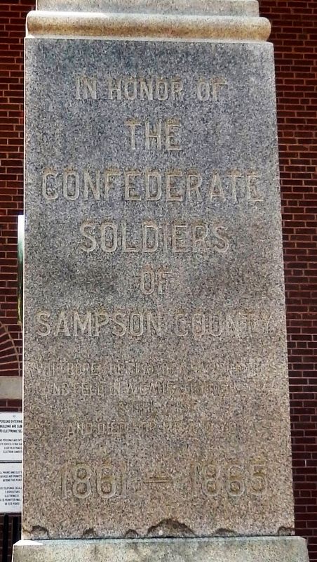 Sampson County Confederate Monument image. Click for full size.