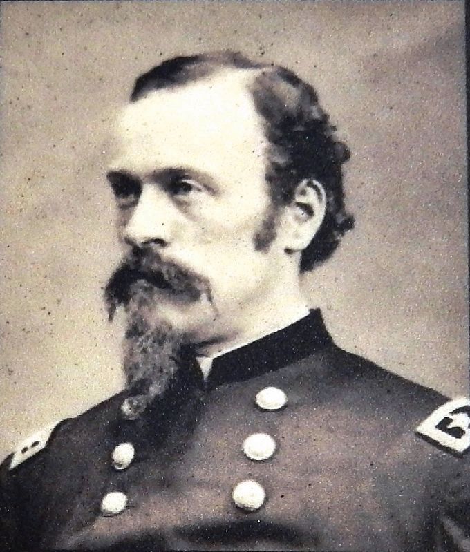 Marker detail: Union Major General James H. Wilson image. Click for full size.