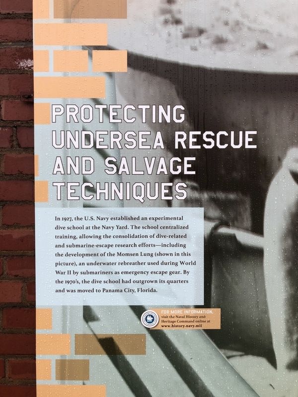 Protecting Undersea Rescue and Salvage Techniques Marker image. Click for full size.