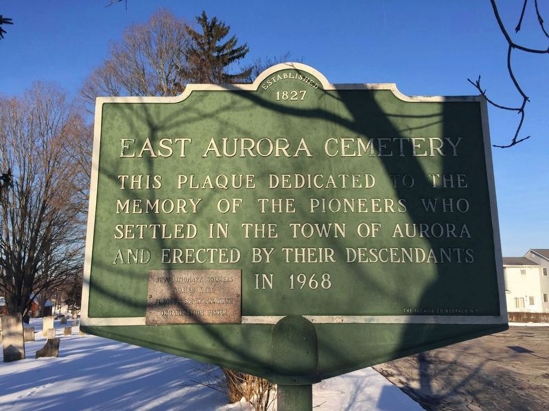 East Aurora Cemetery Marker image. Click for full size.