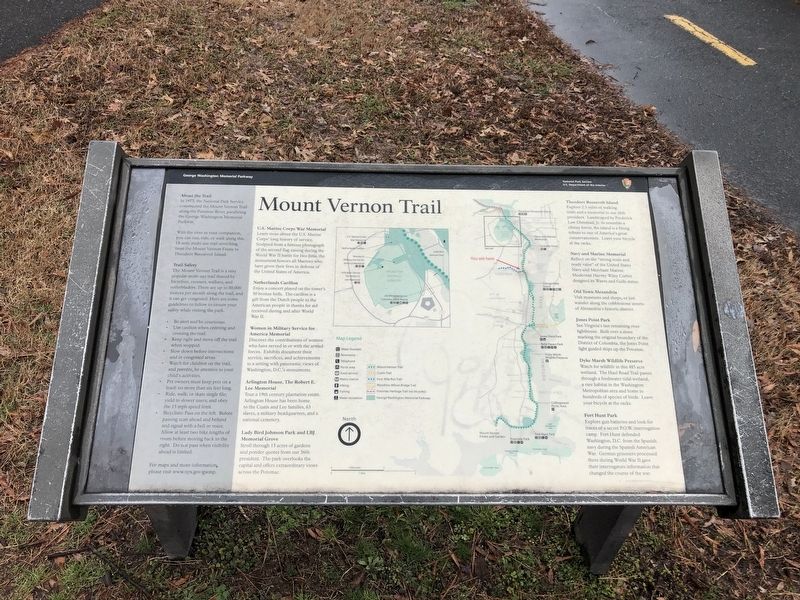 Mount Vernon Trail Marker. Click for full size. Mount Vernon Trail Marker image. Click for full size.