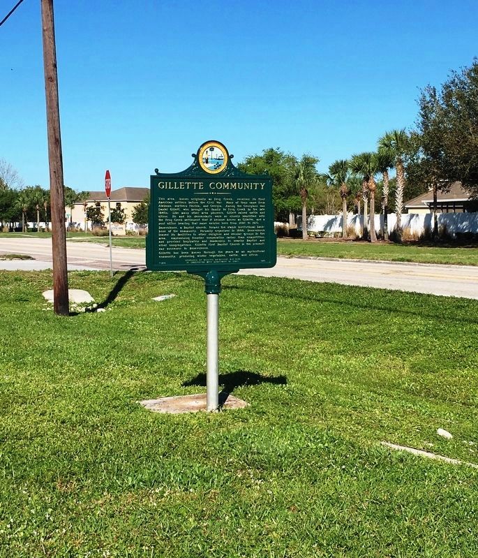 Gillette Community Marker. Click for full size. Gillette Community Marker image. Click for full size.