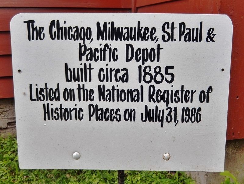 Chicago, Milwaukee, St. Paul & Pacific Depot Marker image. Click for full size.