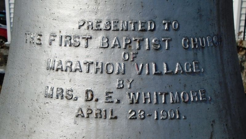 First Baptist Church Bell Marker. Click for full size. First Baptist Church Bell Marker image. Click for full size.