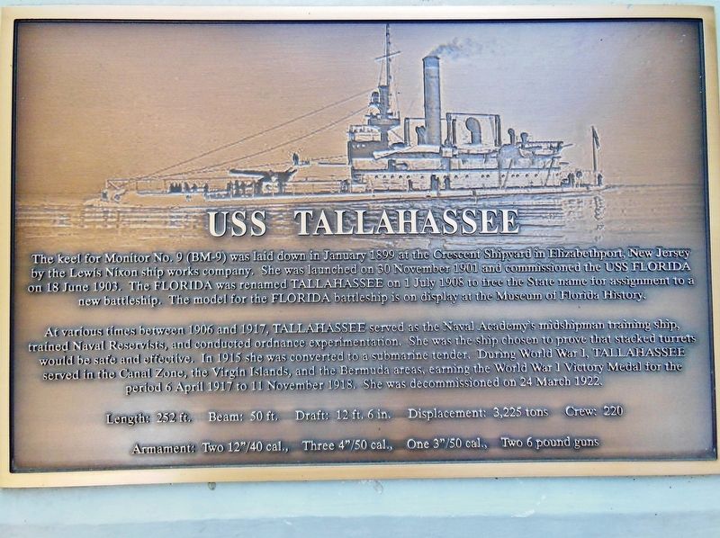 USS Tallahassee Marker image. Click for full size.