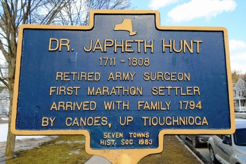 Dr. Japheth Hunt Marker. Click for full size. Dr. Japheth Hunt Marker image. Click for full size.