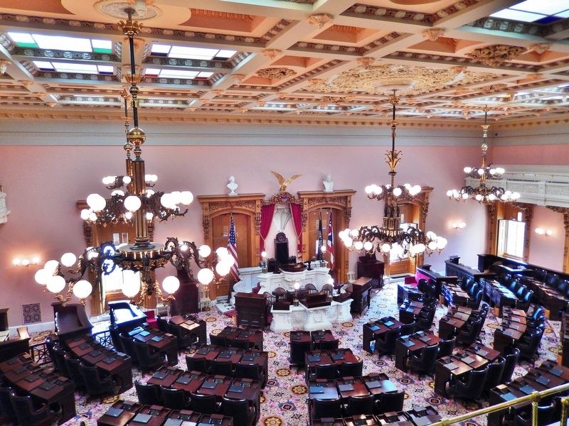 Ohio State House (<i>House of Representatives Chamber</i>). Click for full size. Ohio State House (<i>House of Representatives Chamber</i>) image. Click for full size.