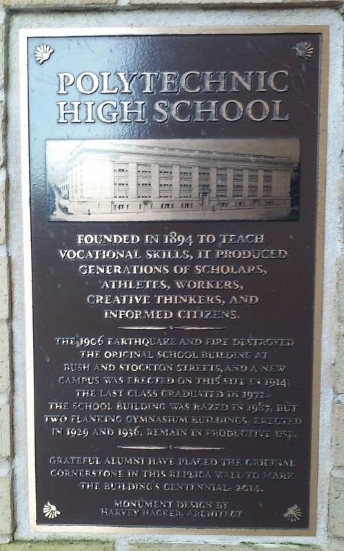 Polytechnic High School Marker image. Click for full size.