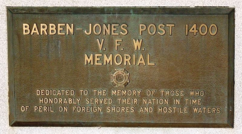 Barben-Jones Post 1400 V.F.W. Memorial image. Click for full size.