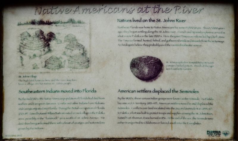 Native Americans at the River Marker image. Click for full size.