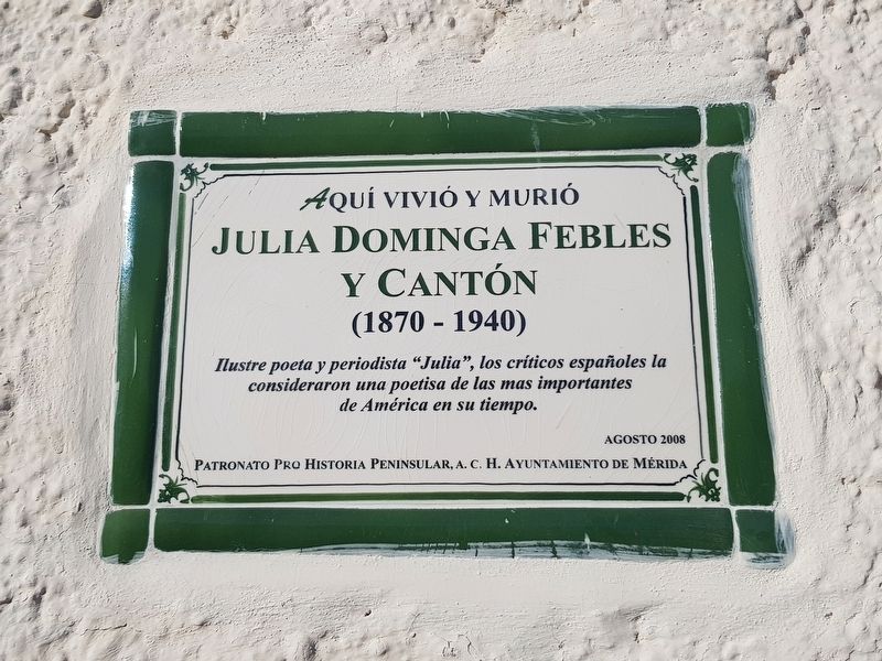 Julia Dominga Febles y Cantn Marker image. Click for full size.