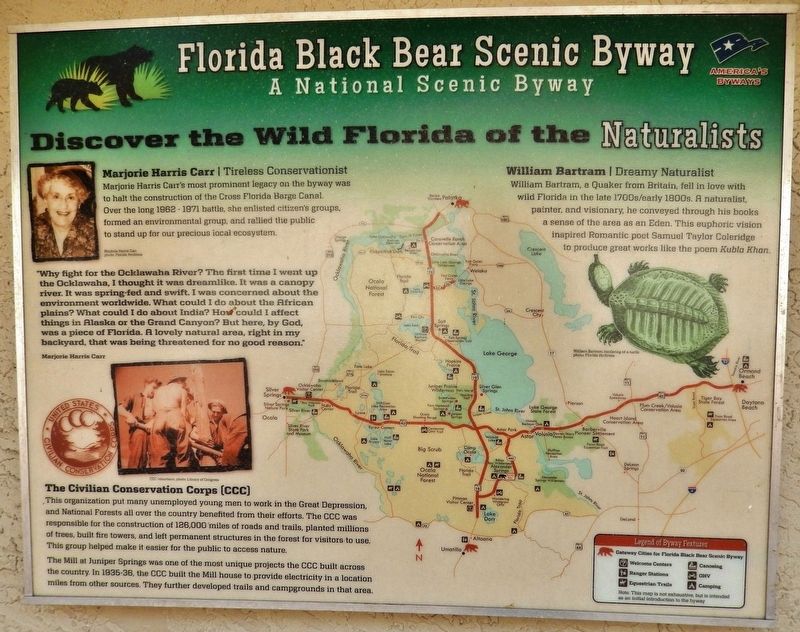 Florida Black Bear Scenic Byway Marker image. Click for full size.