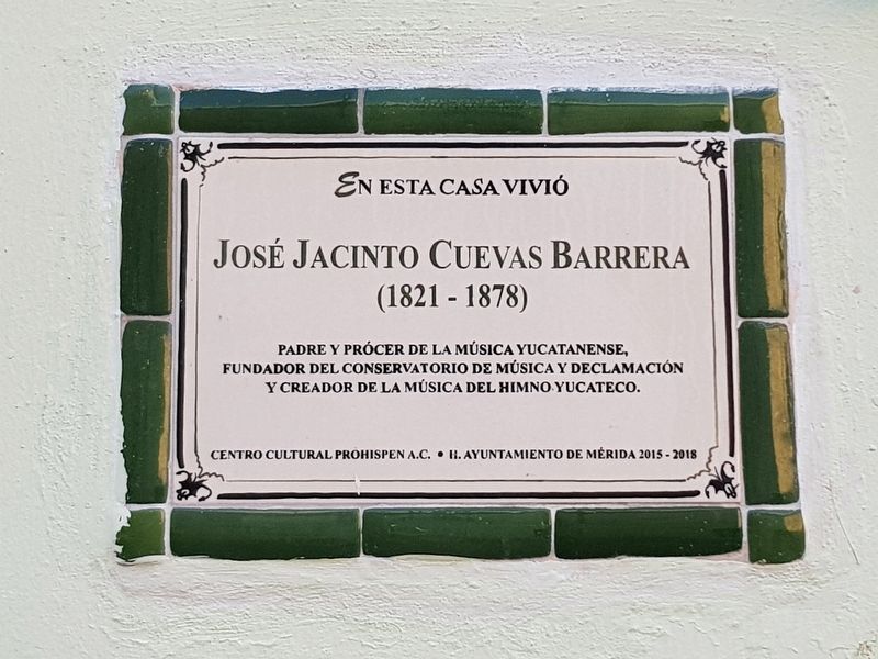 José Jacinto Cuevas Barrera Marker image. Click for full size.