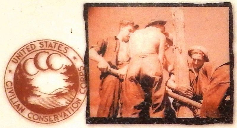 Marker detail: CCC Volunteers image. Click for full size.