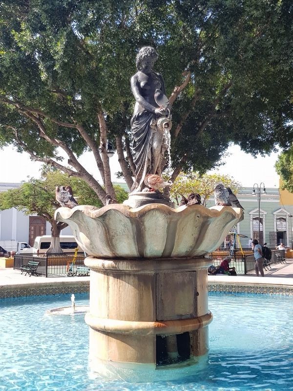 "La Negrita" statue in front of the Temple of St. John the Baptist image. Click for full size.